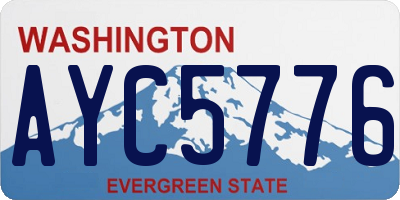 WA license plate AYC5776