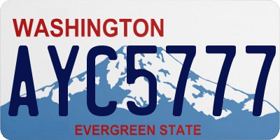 WA license plate AYC5777