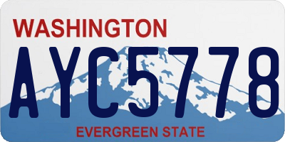 WA license plate AYC5778