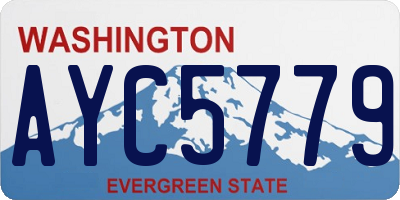 WA license plate AYC5779