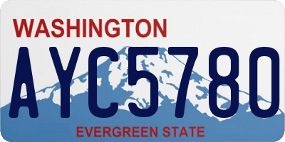 WA license plate AYC5780