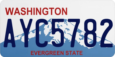 WA license plate AYC5782