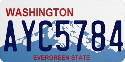WA license plate AYC5784