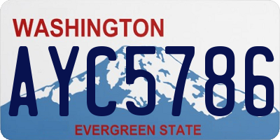 WA license plate AYC5786