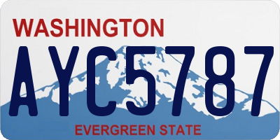 WA license plate AYC5787