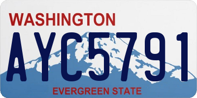 WA license plate AYC5791