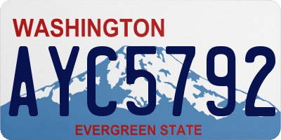 WA license plate AYC5792