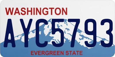 WA license plate AYC5793
