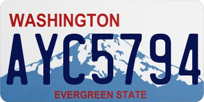 WA license plate AYC5794