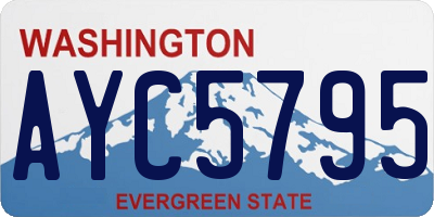 WA license plate AYC5795