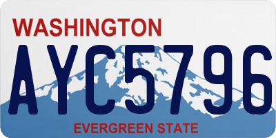 WA license plate AYC5796