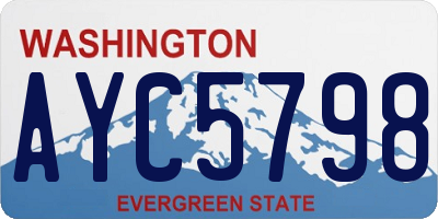 WA license plate AYC5798