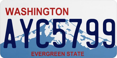 WA license plate AYC5799