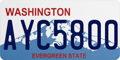 WA license plate AYC5800