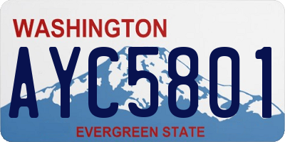 WA license plate AYC5801