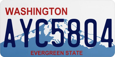 WA license plate AYC5804