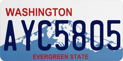 WA license plate AYC5805