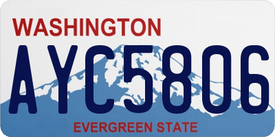 WA license plate AYC5806