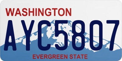 WA license plate AYC5807