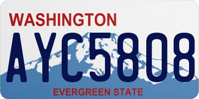 WA license plate AYC5808