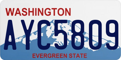 WA license plate AYC5809