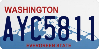WA license plate AYC5811
