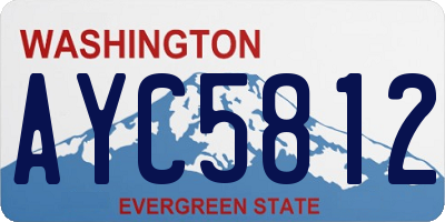 WA license plate AYC5812