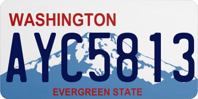 WA license plate AYC5813