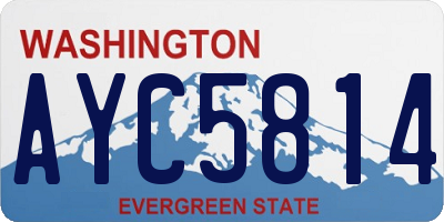 WA license plate AYC5814