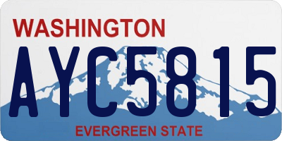 WA license plate AYC5815