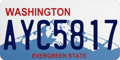 WA license plate AYC5817