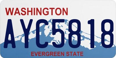 WA license plate AYC5818
