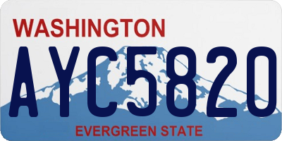 WA license plate AYC5820