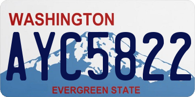 WA license plate AYC5822