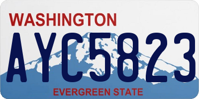 WA license plate AYC5823