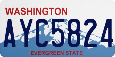 WA license plate AYC5824