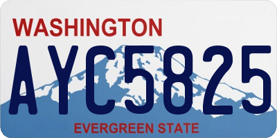 WA license plate AYC5825