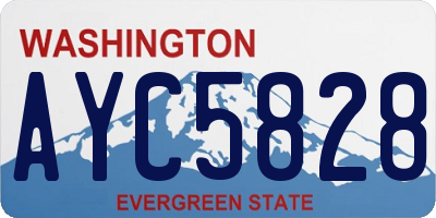 WA license plate AYC5828