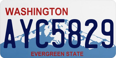 WA license plate AYC5829