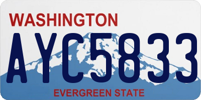 WA license plate AYC5833