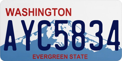 WA license plate AYC5834