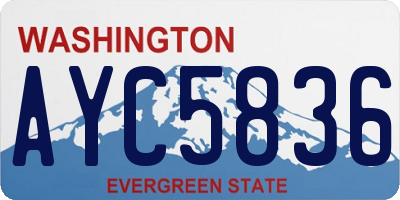 WA license plate AYC5836