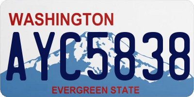 WA license plate AYC5838