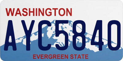 WA license plate AYC5840