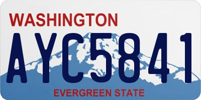 WA license plate AYC5841