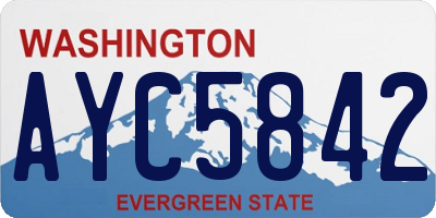 WA license plate AYC5842