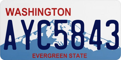 WA license plate AYC5843