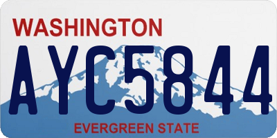 WA license plate AYC5844