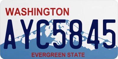 WA license plate AYC5845