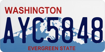WA license plate AYC5848